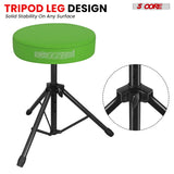 5 Core Drum Throne 3" Thick Padded Memory Foam Comfortable Drummer Stool 330Lb Capacity Adjustable