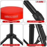 5 Core Drum Throne 3" Thick Padded Memory Foam Comfortable Drummer Stool 330Lb Capacity Adjustable