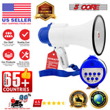 5Core Megaphone Bullhorn Speaker 30W Mini Bull Horn Battery Power Megafono 800 Feet