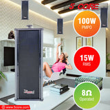 5Core Outdoor Speakers Stereo In Wall 100W Peak Passive Home Audio System