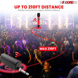5Core Wireless Microphone Pair UHF Handheld Microfonos Inalambricos Cordless Mic RED + BLACK
