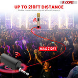 5Core Wireless Microphone Pair UHF Handheld Microfonos Inalambricos Cordless Mic GOLD