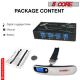 5 Core Digital Luggage Scale Weight Scale Travel Hanging Baggage Weighing Machine