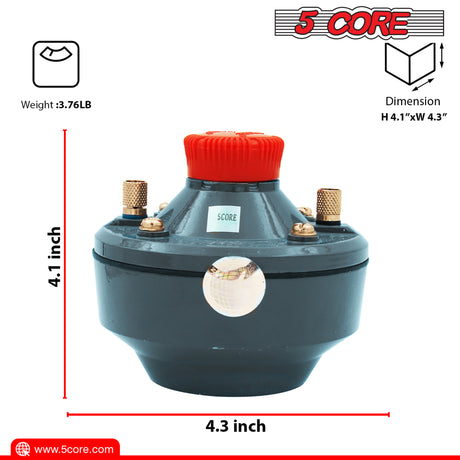 5 Core Compression Driver 500W Peak Aluminium Tweeter Diaphragm 16 Ohm Throat Twist Horn Speaker