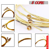5 Core Acoustic Guitar 6 String Set Light Gauge Steel Carbon Core Bright Powerful Tone Heavy Duty