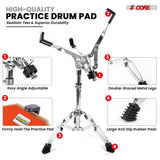 5Core Drum Throne Adjustable Guitar Stool Padded Seat + Drum Practice Pad Snare Drumming Stand