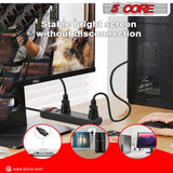 5Core AC Power Cord grounded female connector close up view
