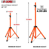 5Core Speaker Stand Tripod 2Pcs Tall Adjustable 72 Inch DJ Studio Monitor Stands Pole Mount