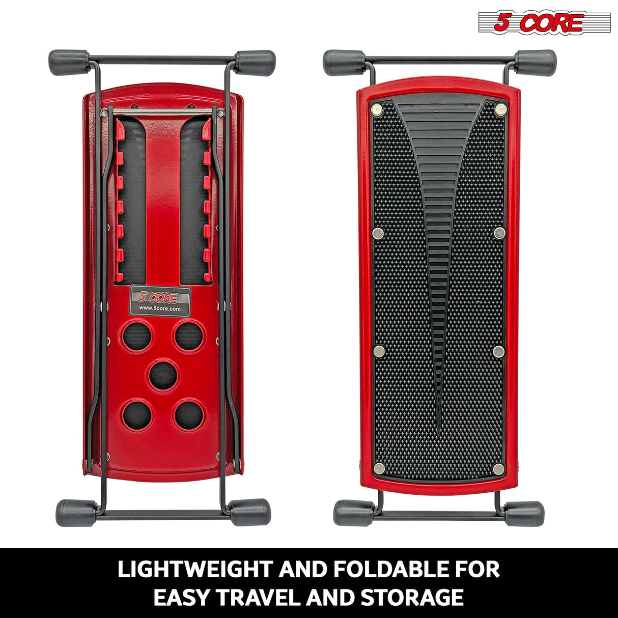 5Core Guitar Foot Stool Height Adjustable Folding Leg Rest Classical Footrest