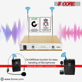 5Core Wireless Microphones w 1 Headset 1 Collar Mic + Receiver Microfono Inalambrico