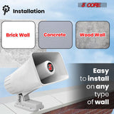 5 Core PA Speaker 6 x 4" 50W Bull Horn Loud Audio Outdoor Speakers System 8Ohm ReflexÂ Megaphone
