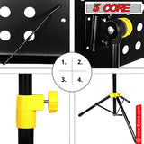 5Core Music Stand For Sheet Music Portable Tripod Adjustable Folding Note Holder Yellow