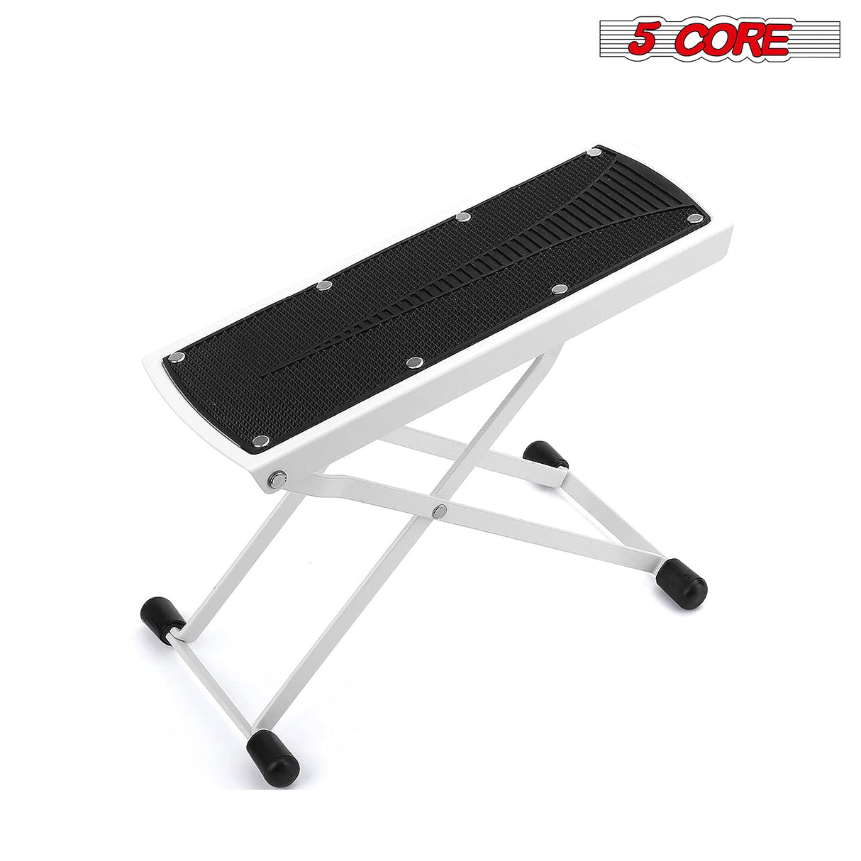 5Core Guitar Foot Stool Height Adjustable Folding Leg Rest Classical Footrest