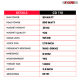 5 Core Compression Driver 1″ PA Horn Tweeter Pro Audio 800W 1.75″ Voice Coil 20Oz Magnet 8Ohm Driver