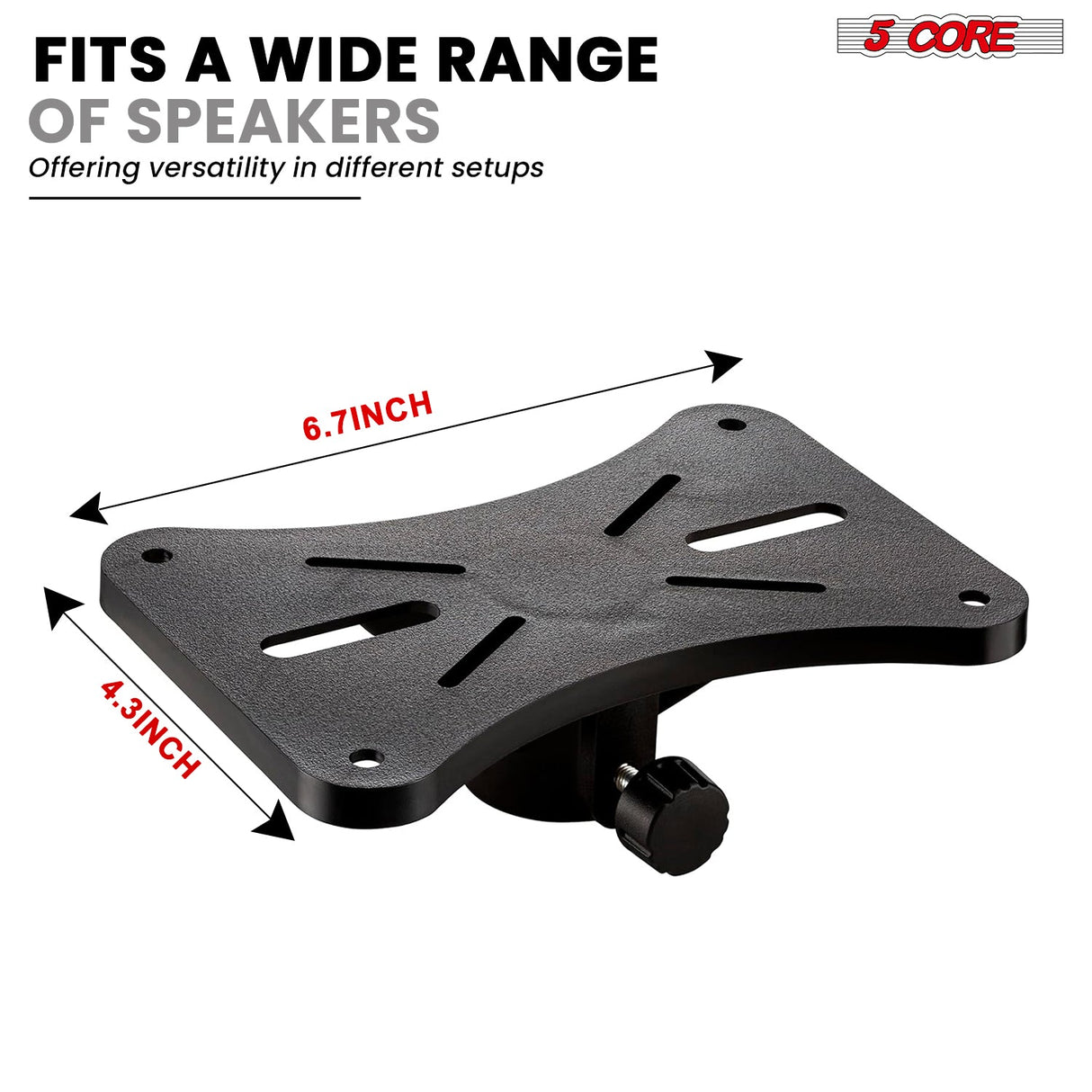 5 Core Speaker Stand Adjustable 31 to 54" PA DJ Tripod Stands Heavy Duty w 35mm Insert 132 Lbs
