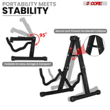 5 Core Guitar Stand 2PC A Frame w Soft Foam Arm Non Slip Rubber for Acoustic Electric Bass