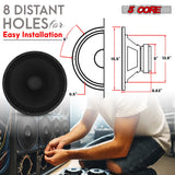 5 Core 10" Subwoofer Speaker 300W RMS Full Range Audio PA DJ Sub Woofer 8Ohm Bass Replacement Driver