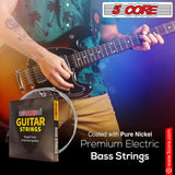Steel bass strings with strong tension and rich tone