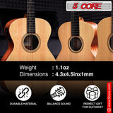 5Core Acoustic Guitar Strings 0.010-0.048 Steel Gauge Heavy Duty w Bright Tone For 6 String Guitars