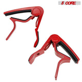5 Core Capo Acoustic Electric Guitar 6 String Kapo 2 Pair Quick And Easy Adjustment Classic Clip For Banjo Mandolin