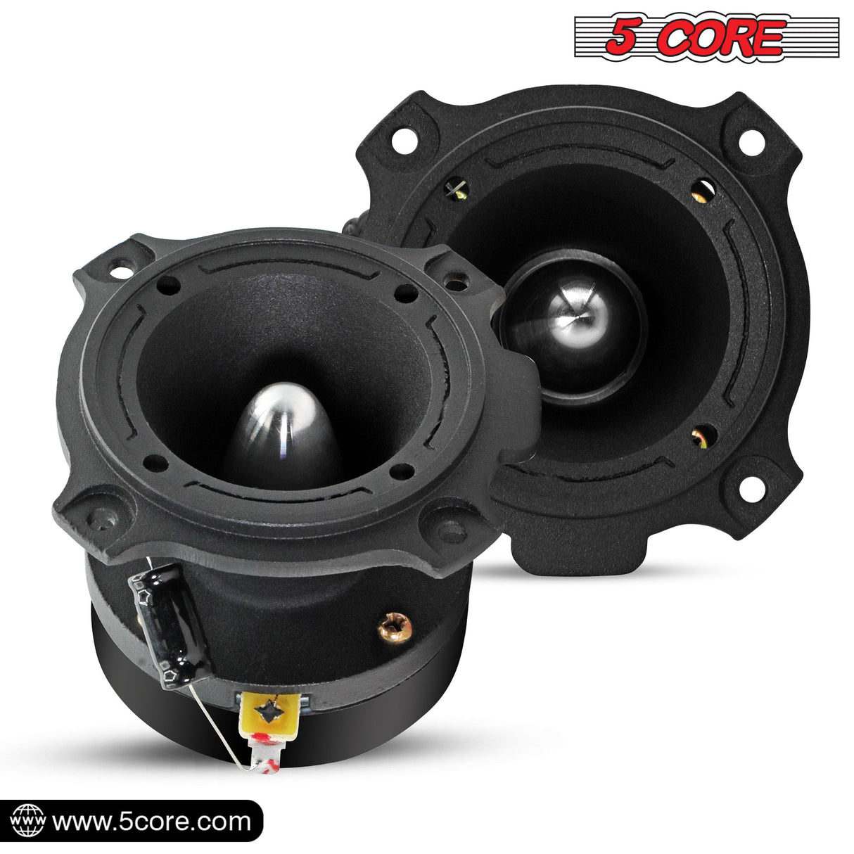 5 Core 6.5 Inch Midrange Door Speaker + Tweeter Combo 580W PMPO Subwoofer 300W PMPO Tweeters