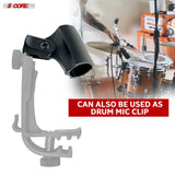 5 Core Microphone Clip Holder 4 Pieces with Screw Adapters 5/8 to 3/8 Inch