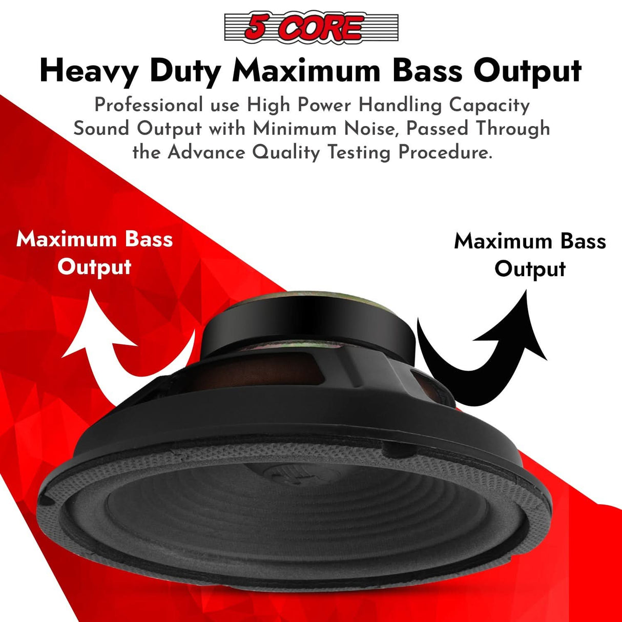Efficient 4 ohm 5Core subwoofer delivering smooth and consistent bass tones