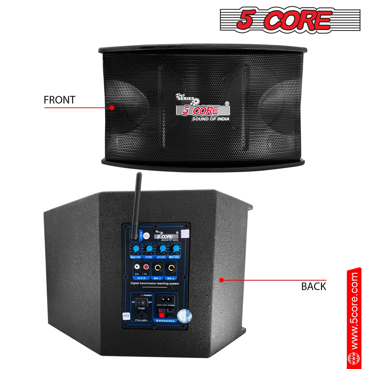 Portable 200W voice amplifier with wireless lavalier microphone