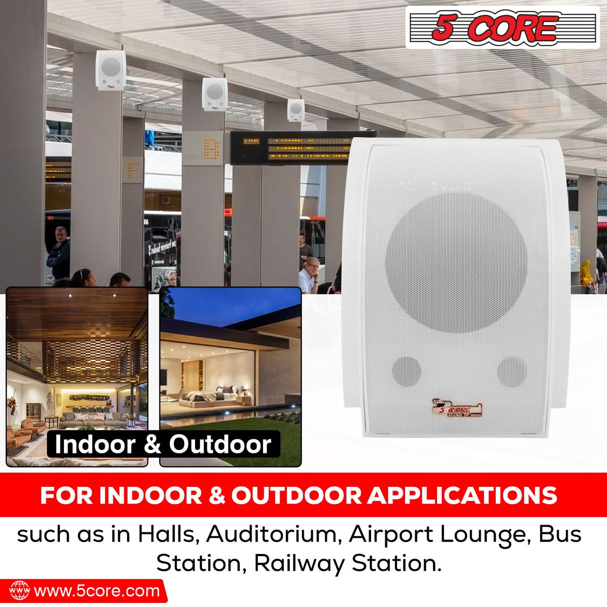 Weatherproof 5Core outdoor audio system for music and movie lovers