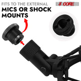 5 Core Mic Stand Adapter 5/8 Male to 3/8 Female Screw Thread Conversion Connector