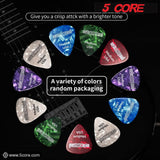 5Core medium guitar picks purple 0.71mm for electric and acoustic playing