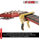 5Core Capo Acoustic Electric Guitar 6 String Kapo Clip For Banjo Mandolin Ukulele