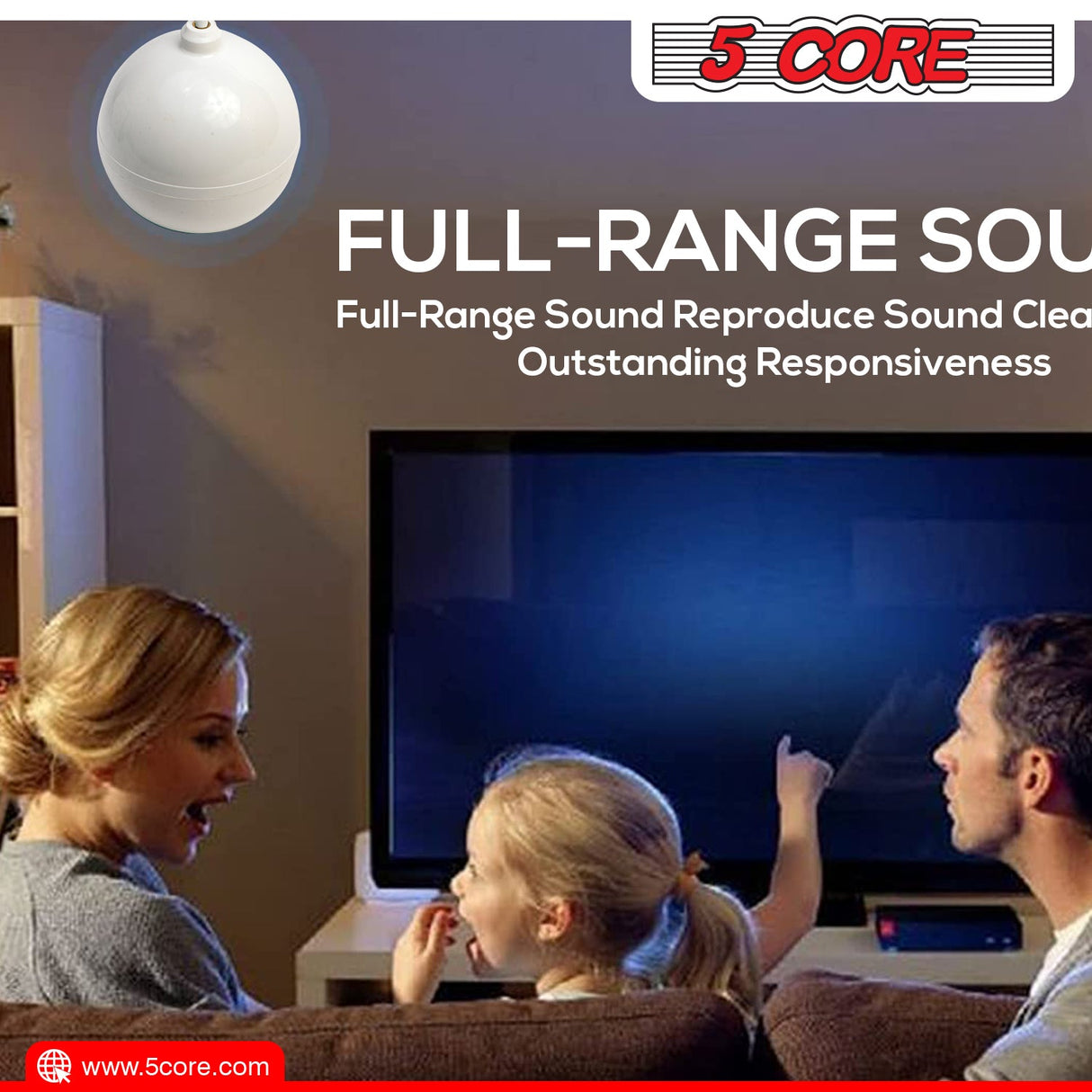 5Core Pendant Hanging Wall Speaker 15W Commercial Ceiling Mount speakers 8 Ohm Office Home Restaurant