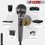5Core XLR Microphone Dynamic Mic Karaoke Singing Studio Mics Handheld Microfono