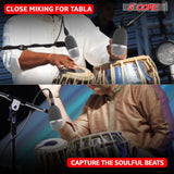 5 Core Tabla Mic XLR Wired Uni Directional Snare Tom Instrument Microphone BLACK