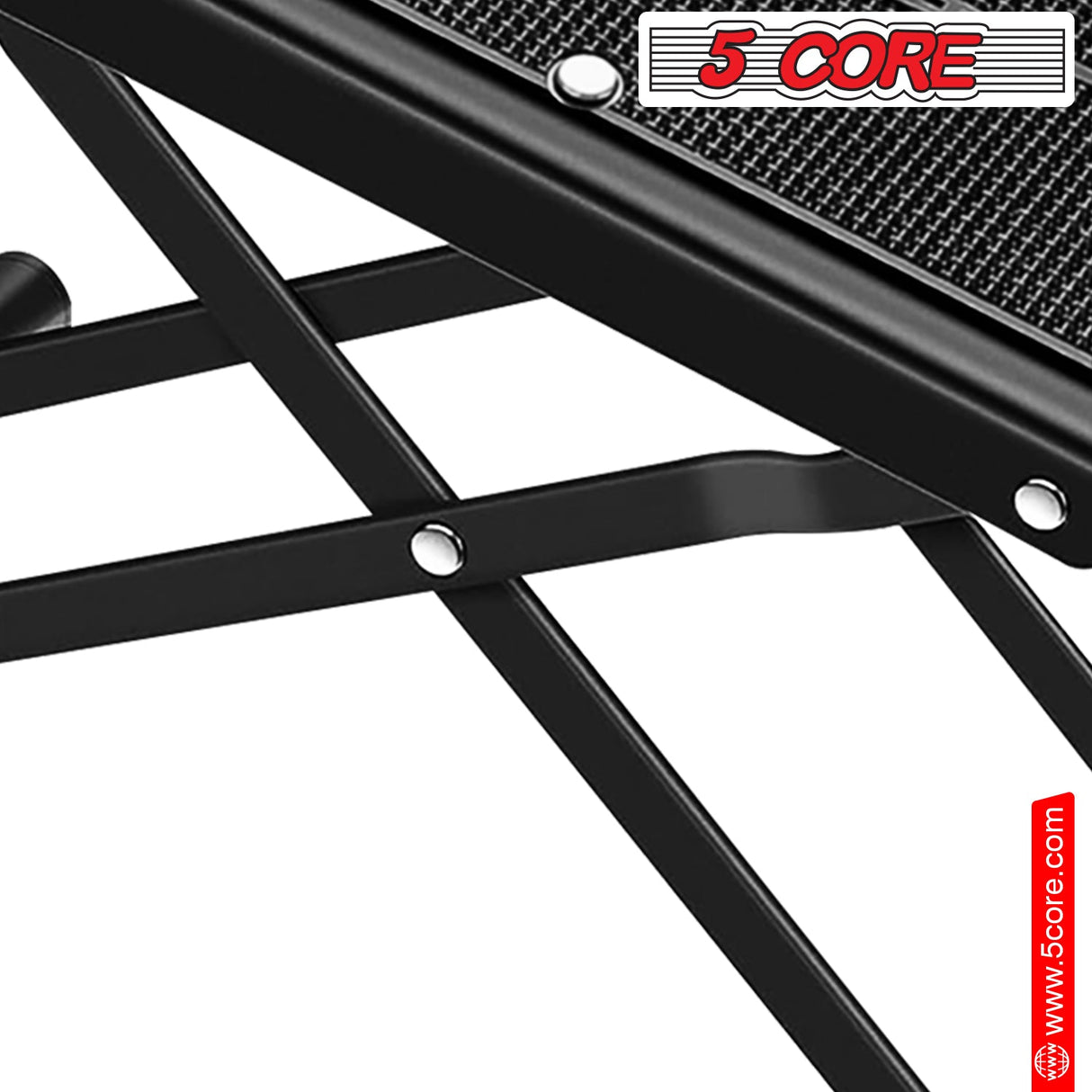 5Core Guitar Foot Stool Height Adjustable Folding Leg Rest Classical Footrest