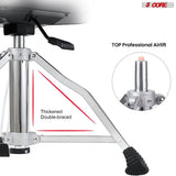 5Core Drum Throne 4" Cushion Padded Stool w Backrest Airlift Height Adjustable Chair w 441Lb Capcity