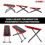 5Core Guitar Foot Stool Height Adjustable Folding Leg Rest Classical Footrest
