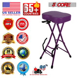 5Core Guitar Stool 3.15" Padded Chair Foldable Heavy Duty Music Seat Built in Foot Rest Guitar Stand