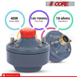 5 Core PA Horn Speaker 400W PMPO Compression Driver in 22 Inch Trumpet Throat Loud Audio System