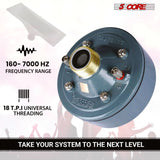 5Core PA Horn Speaker Set 2" Compression Driver 600W 16 Ohm Weatherproof Aluminum Body 18 TPI Thread