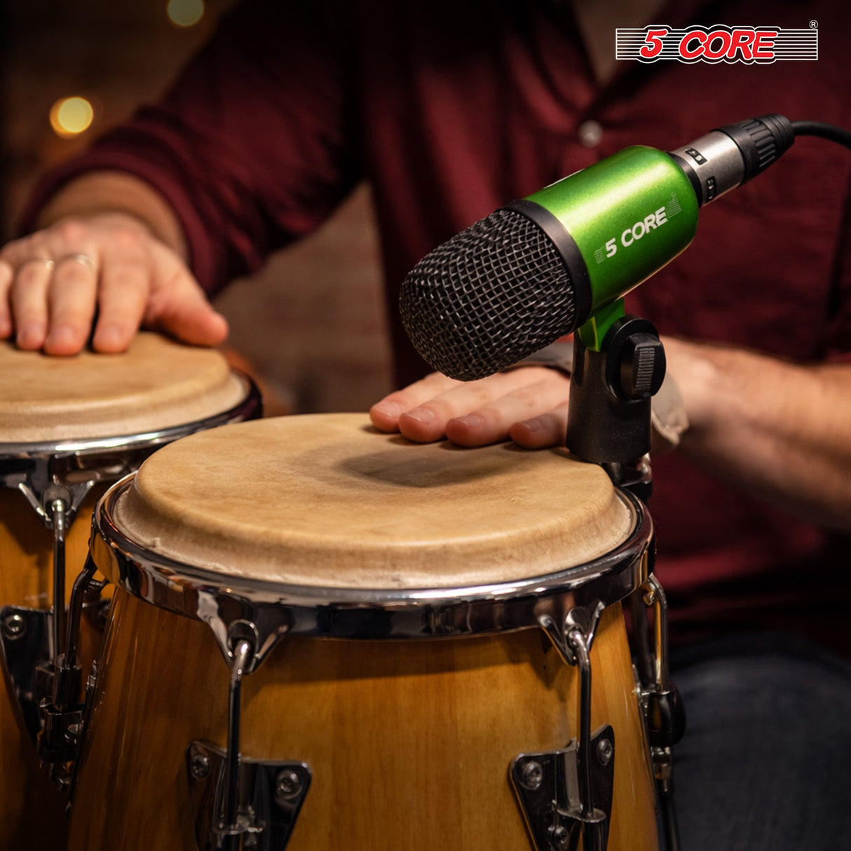 5 Core Conga Mic Snare Tom Set Professional XLR Cardioid Condenser Instrument Microphone Kit