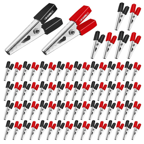 5Core Alligator Clips Electrical Metal Battery Jumper Clamps Insulated Gator Clip