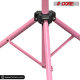 5Core Music Stand For Sheet Music Portable Tripod Adjustable Folding Note Holder PINK