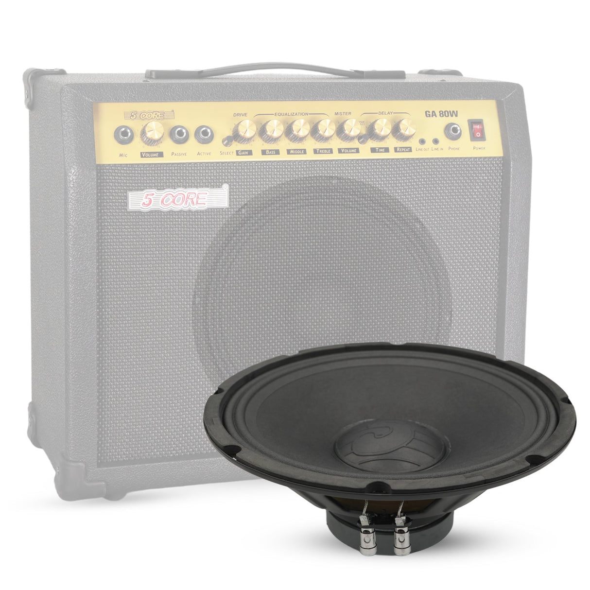 5 Core 12 Inch Guitar Speaker 200W 4 Ohm Amp Cabinet Replacement Amplifier Woofer
