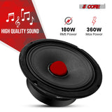 5Core 6.5" Subwoofer Speaker 360W Mid Range PA DJ Audio Sub Woofer 8Ohm Deep Bass Replacement Driver