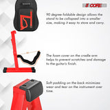 5 Core Guitar Stand 2PC A Frame Shape w Soft Foam Arm Non Slip Rubber for Acoustic Electric Bass