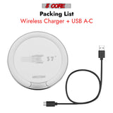 5Core Wireless Phone Charging Pad 15W Qi-Certified Fast Charger Mat Cargador