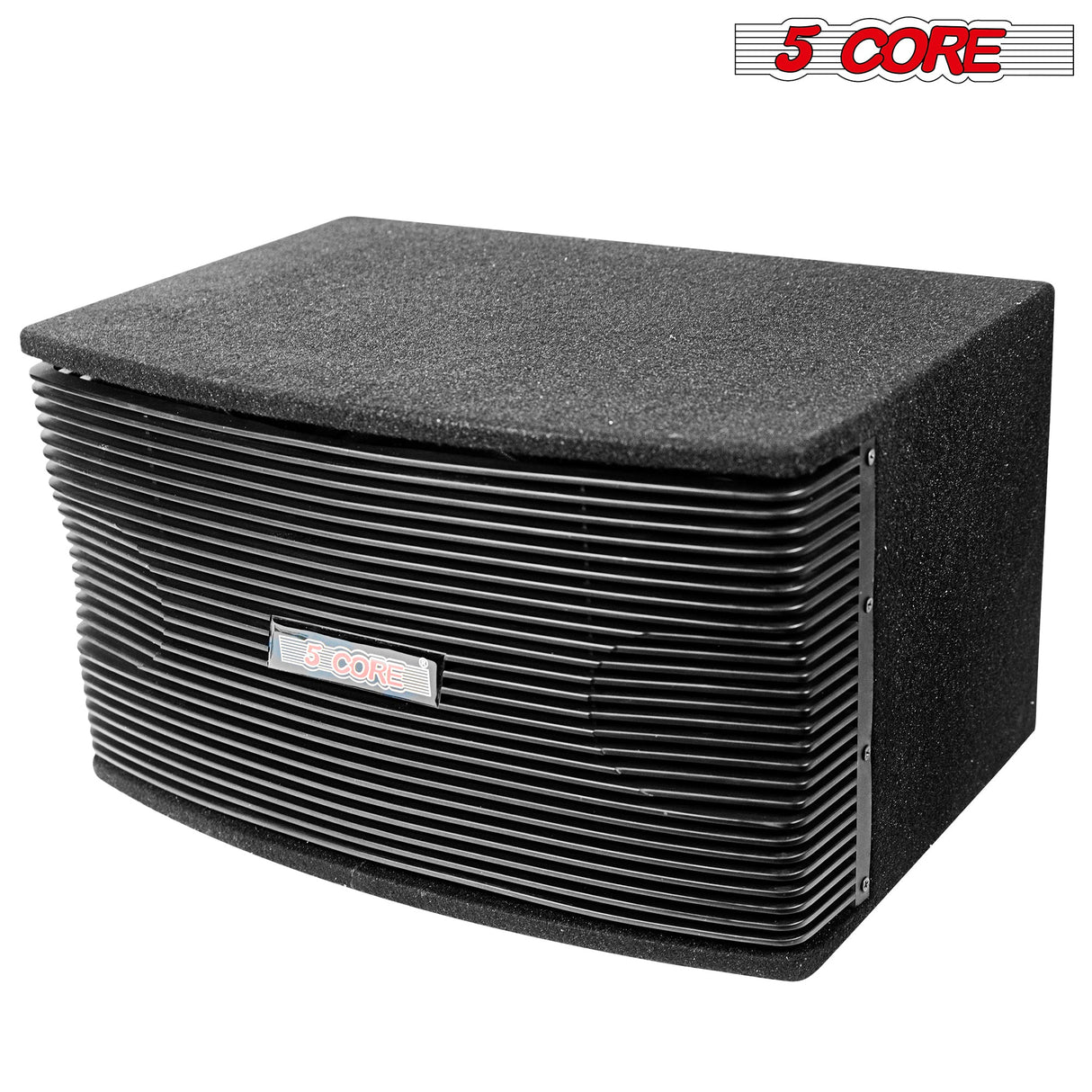 5Core 8 Inch Car Subwoofer Box Black 800W Peak 8 Ohm Vented Trunk Speaker Sub Woofer