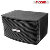 5Core 8 Inch Car Subwoofer Box Black 800W Peak 8 Ohm Vented Trunk Speaker Sub Woofer